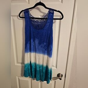 Maurices Blue and White Gradient Tank Top